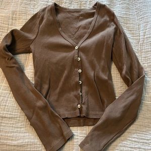 Brandy Melville brown cardigan. One size.